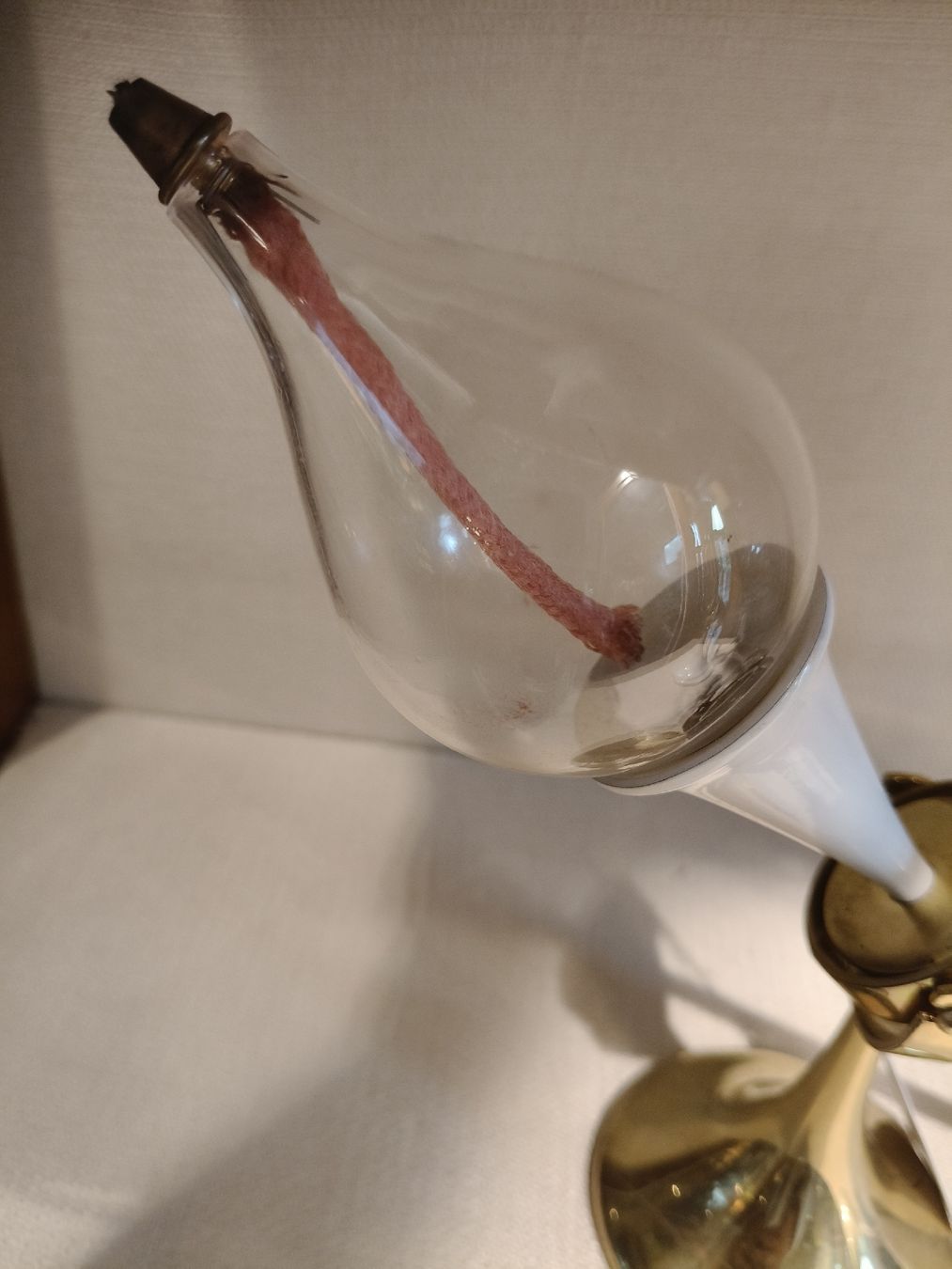 Lampade: FREDDIE ANDERSEN. Öllampen, 1 Messing, "Clear Drops", herges – Usato da Zwingen venduto da inf_2blh 2