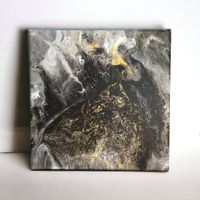 Gemälde „Goldherz“ Einzelstück goldige details
