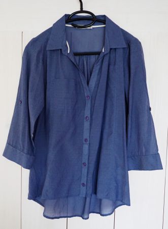 Damen-Bluse 3/4 Arm m. Knopf