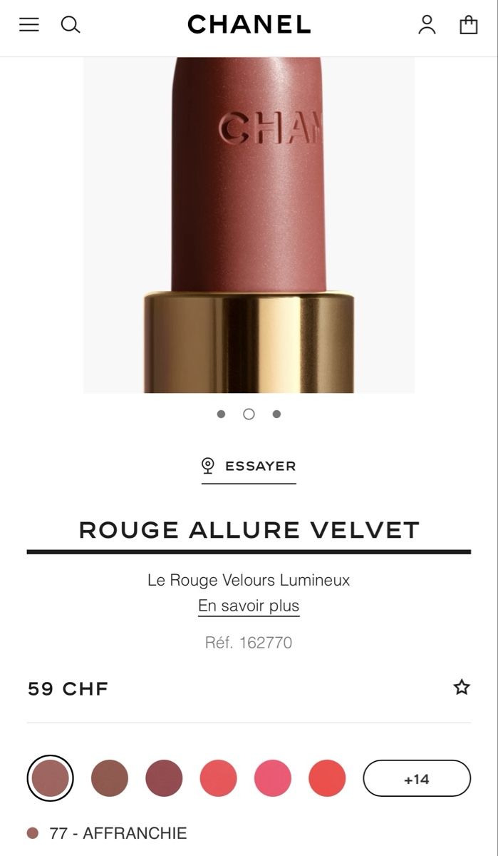 Chanel Make-up: Chanel Rouge Allure Velvet 77 Affranchie  – Neu (gemäss Beschreibung) aus Baden von Tiffany6878 2