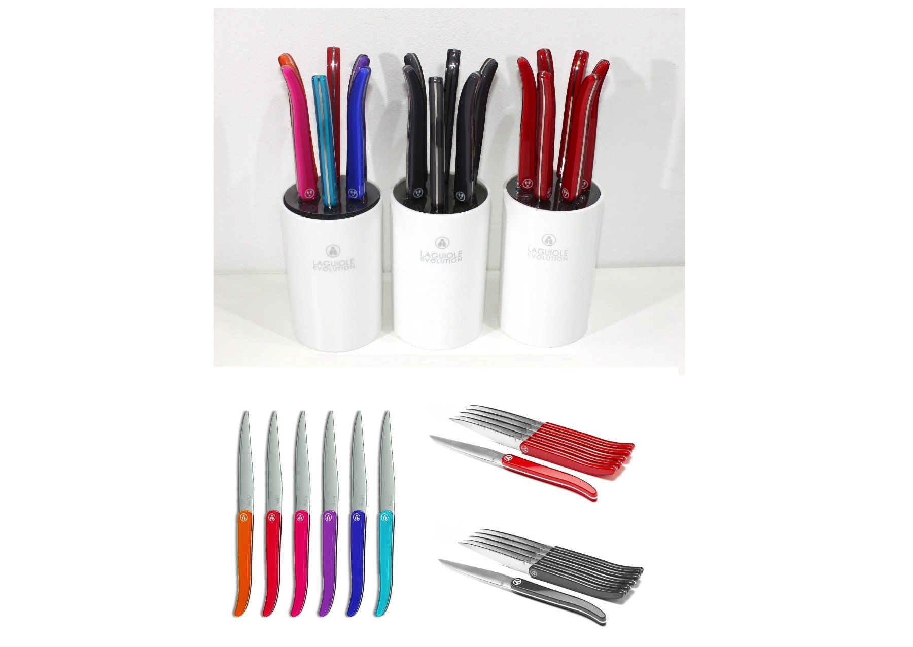 Laguiole Messer: Steakmesser 6er-Set im Messerblock - Auswahl – Neu und originalverpackt aus Kägiswil von nick333