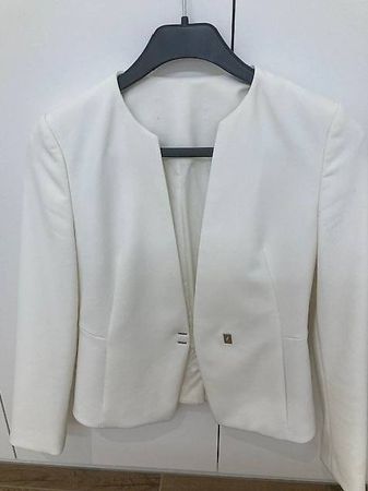 Kurz-Blazer von Hugo Boss, weiss, Grösse 32