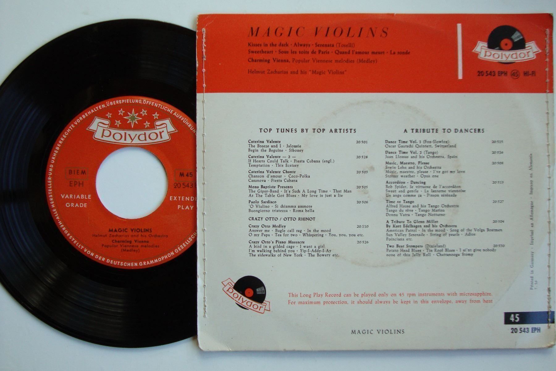 Schallplatten: HELMUT ZACHARIAS - MAGIC VIOLINS – Gebraucht aus Bern von Uli_10_11 1