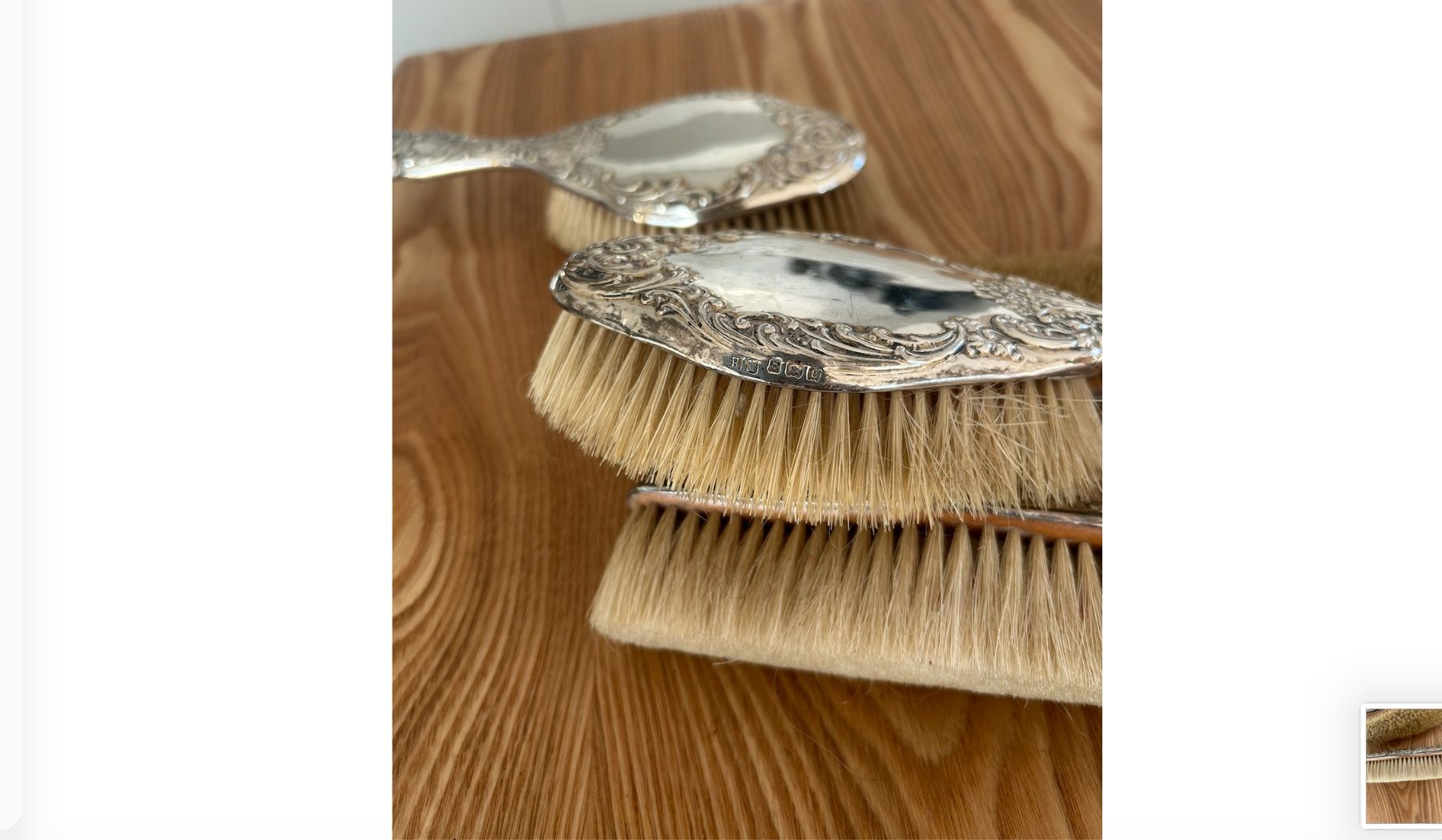 Altro per la cura dei capelli: Silver 925 backed brushset/Silbernes Toilettenset – Usato da Zollikon venduto da kmg1 5
