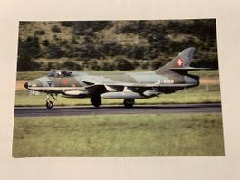 Foto 10 x 15 cm eines Hawker Hunter der Schweizer Luftwaffe 