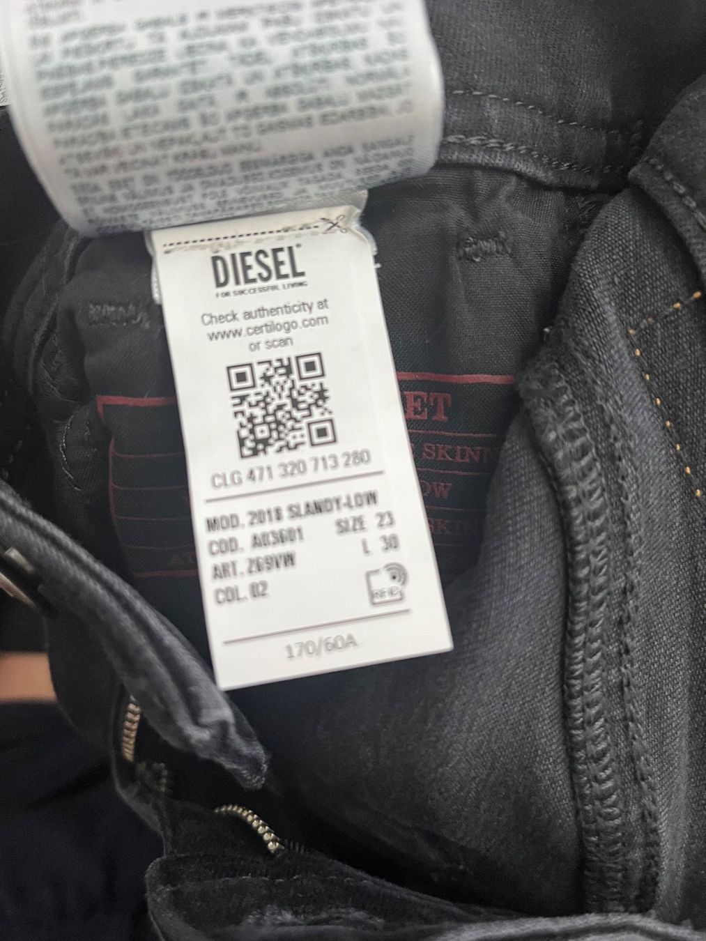 Diesel Jeans: Diesel Slandy low black size 23 Neu – Neu und originalverpackt aus Zürich von Jaskam 6