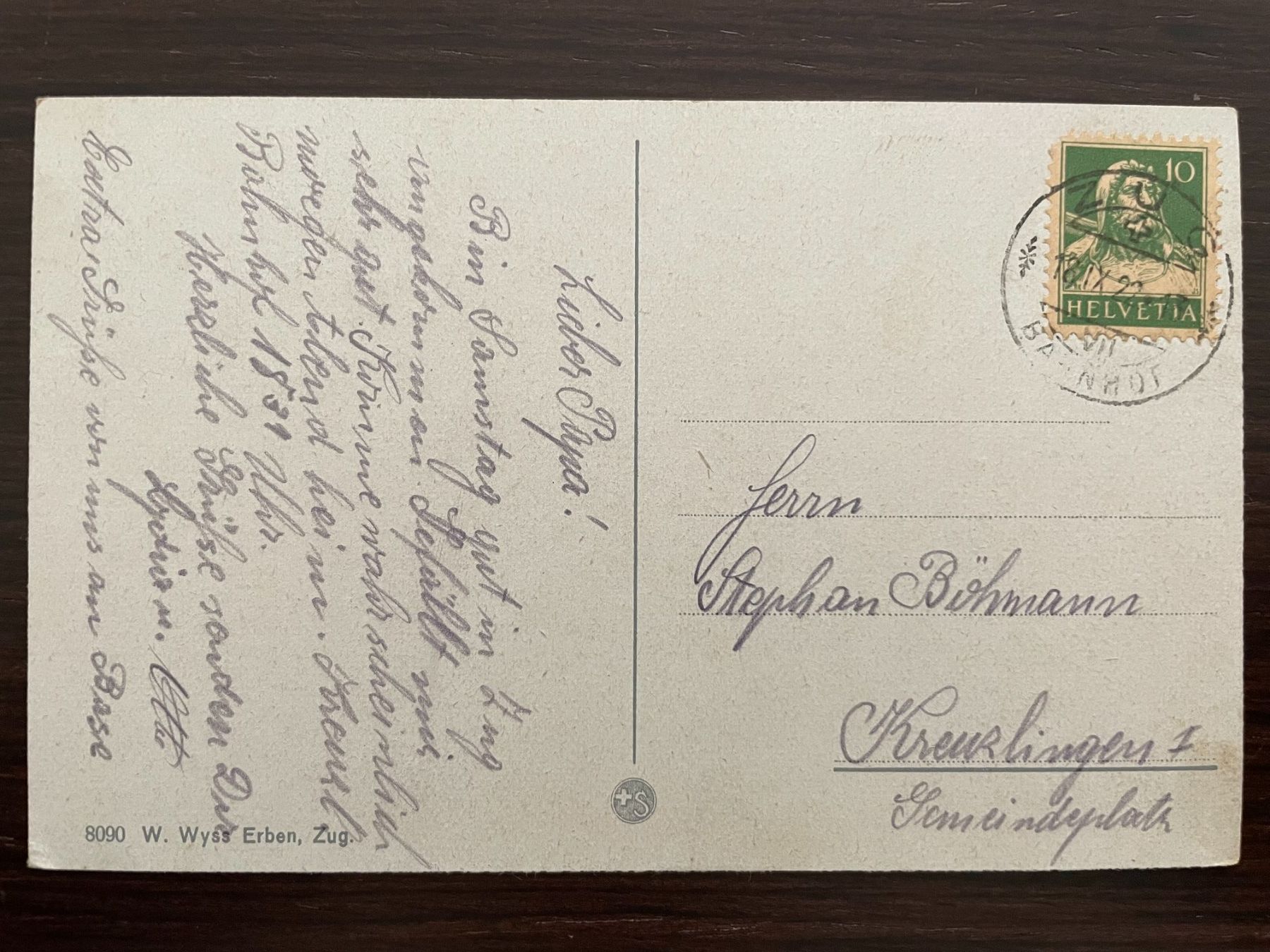 Cartoline postali: ZUG Alpenstrasse, Zugerhof, Schweizerhof, 4 Ansichtskarten – Usato da Wald ZH venduto da TLILEF 4