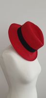 Original Panama Hut rot/schwarz Gr. M