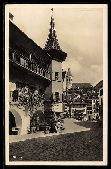 Cartoline postali: AK Thun, Strassenansicht – Usato da Berlin venduto da bartko-reher
