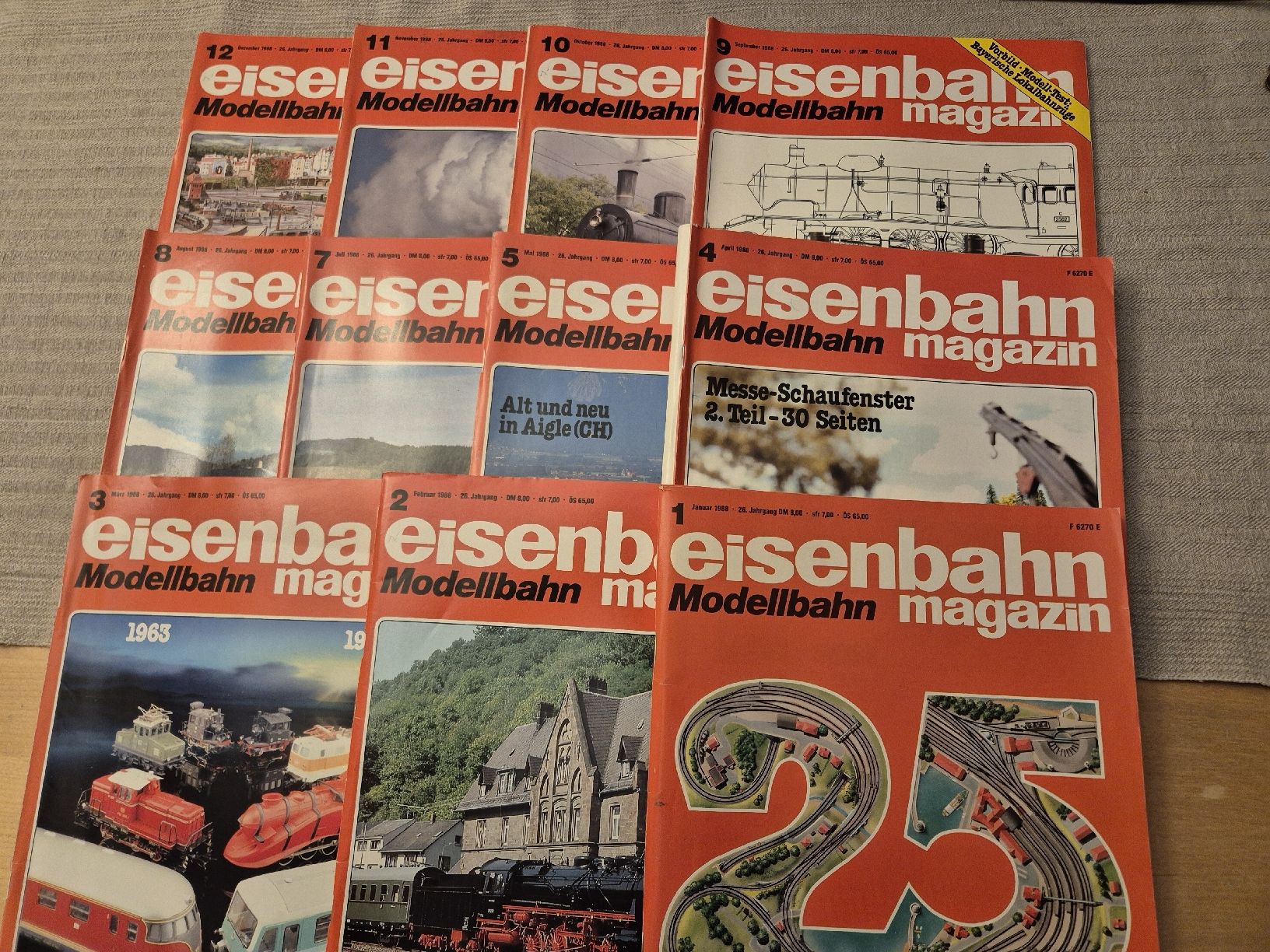 Riviste & Magazine: Eisenbahn Modellbahn Magazin 1988 – Usato da Ehrendingen venduto da Amigo5