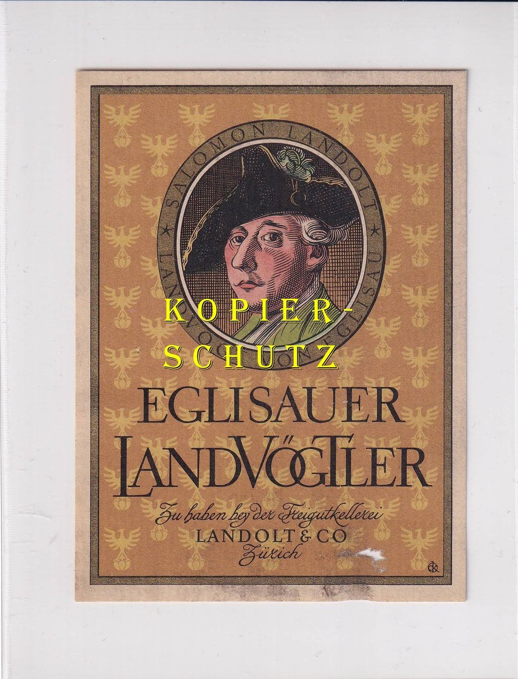 Papiere: Etikette - Eglisauer Landvögtler /bd – Gebraucht aus Hombrechtikon von Rudolf07