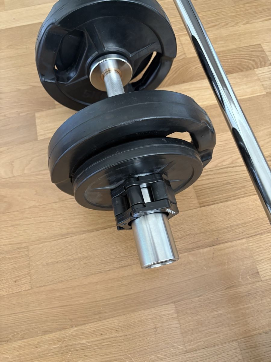 Manubri & Pesi: Olympic Barbell and Dumbbell set – Nuovo (secondo la descrizione) da Zürich venduto da pau_d5s8 1