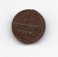 (1228) Appenzell, 1 Pfennig 1816, top