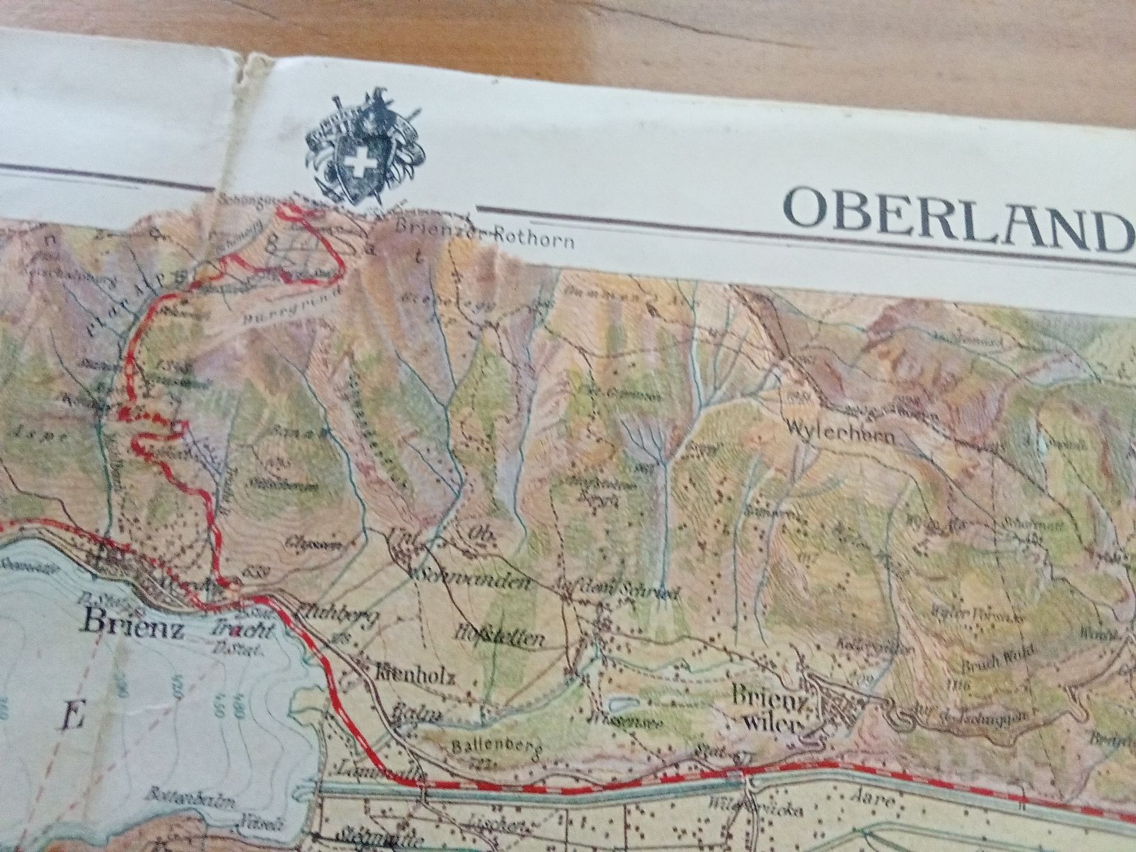 Cartine & Atlanti: KARTE BERNER OBERLAND -OBERWALLIS1912 – Difettoso da Muri BE venduto da Alk 2