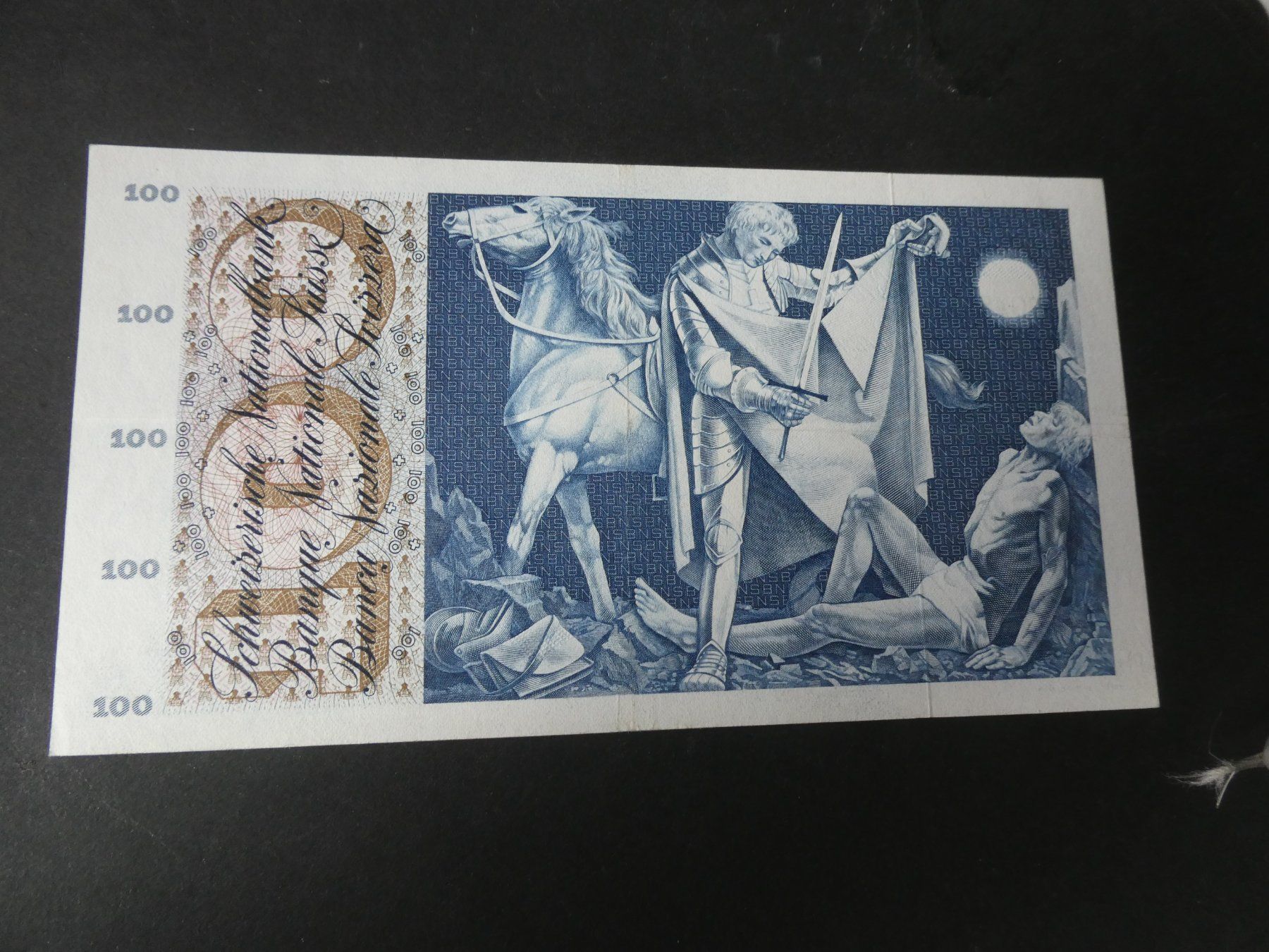 Billets de banque: Schweiz 1961, 100 Franken   bankfrisch – D'occasion à Hinterforst par Rohusri 2