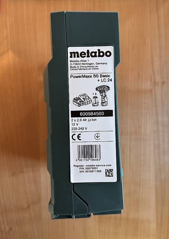 Tutti gli attrezzi: Metabo PowerMaxx BS Basic Akkubohrer – Nuovo e nell'imballaggio originale da Berg SG venduto da Berglerfabi 2