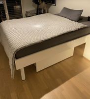 Bett weiss mit Stauraum, guter Zustand