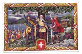 Rütlischwur - Erinnerungskarte zum 1. August 1916 - Feldpost