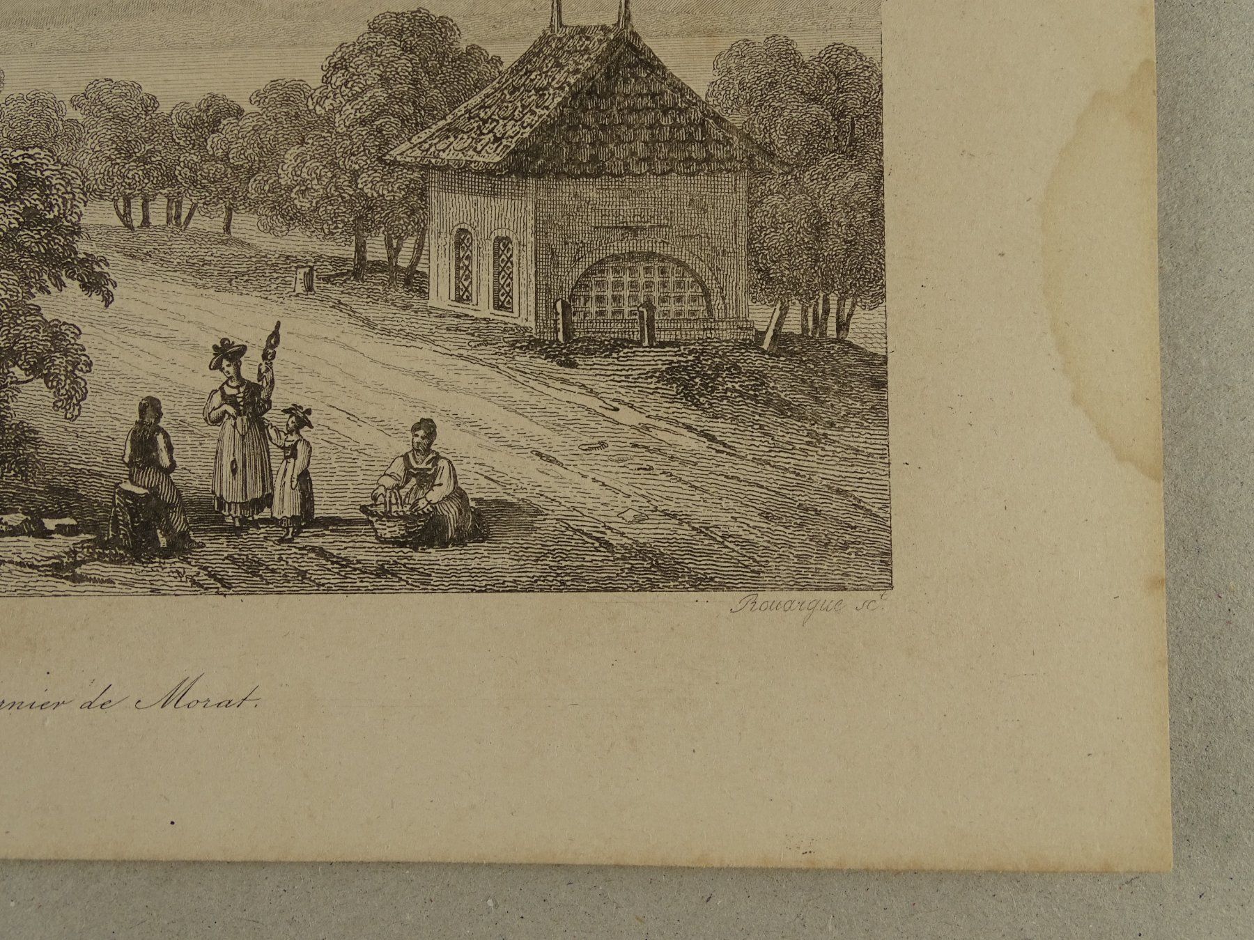 Incisioni: CHARNIER DE MORAT, MURTEN, STAHLSTICH 1838 – Usato da Grüningen venduto da Kartensammler 3