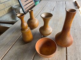 Konvolut Ton Terracotta Vase Töpfe Vase