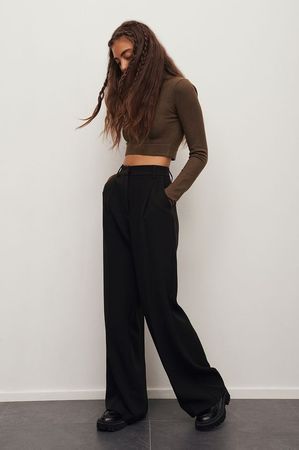 Elegante schwarze Anzugs-Hose, Gr. 38, NEU, Set: 2 Stk.