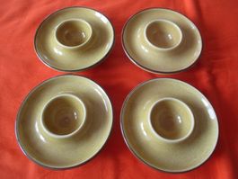 4 Eierbecher Rössler senfgelb