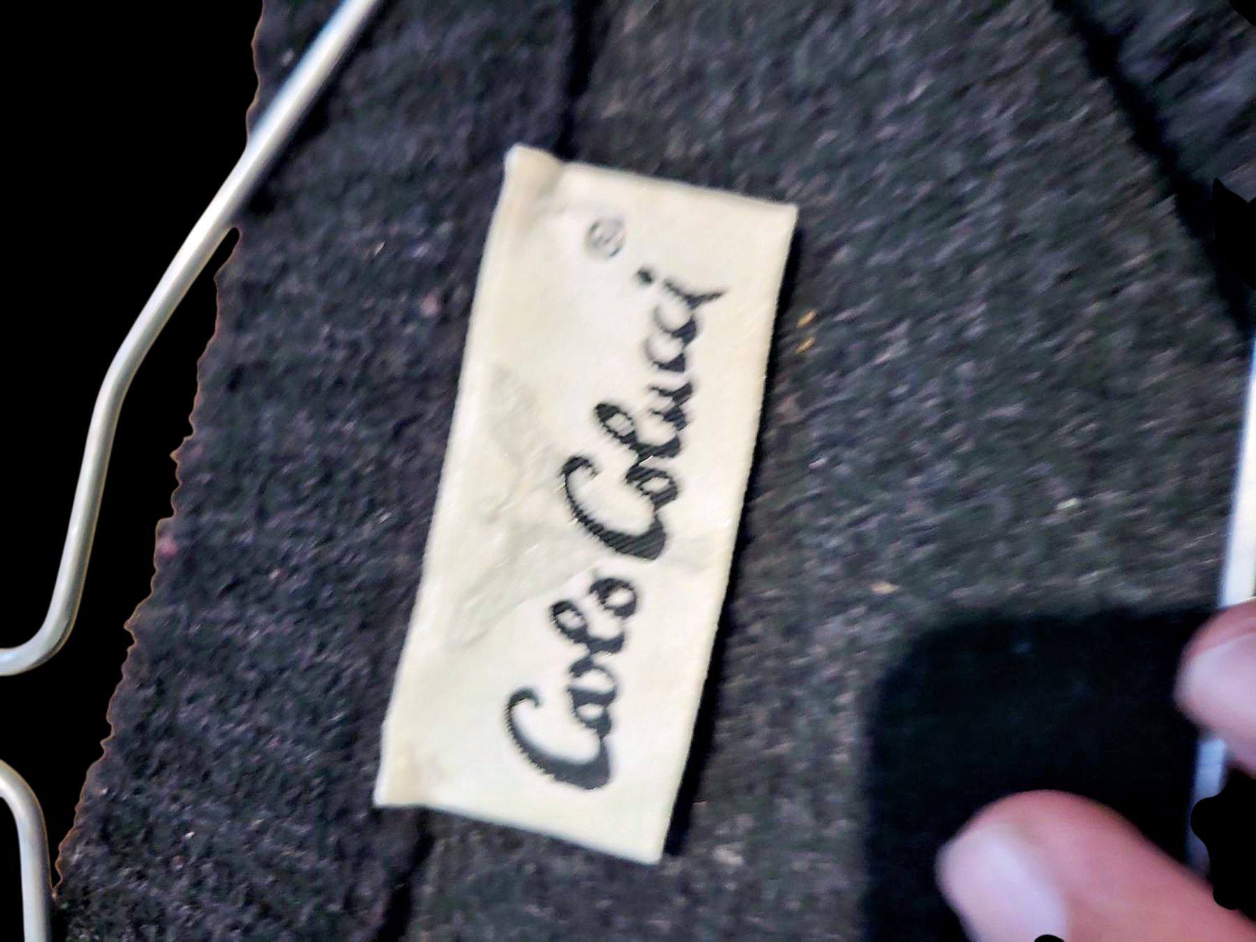 Carlo Colucci Maglioni & Felpe: Carlo Colucci Schwarzer Pullover mit grauem, abstraktem – Usato da Zug venduto da vinokilo 4