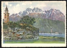 Melide, Ortspartie mit dem Monte Generos
