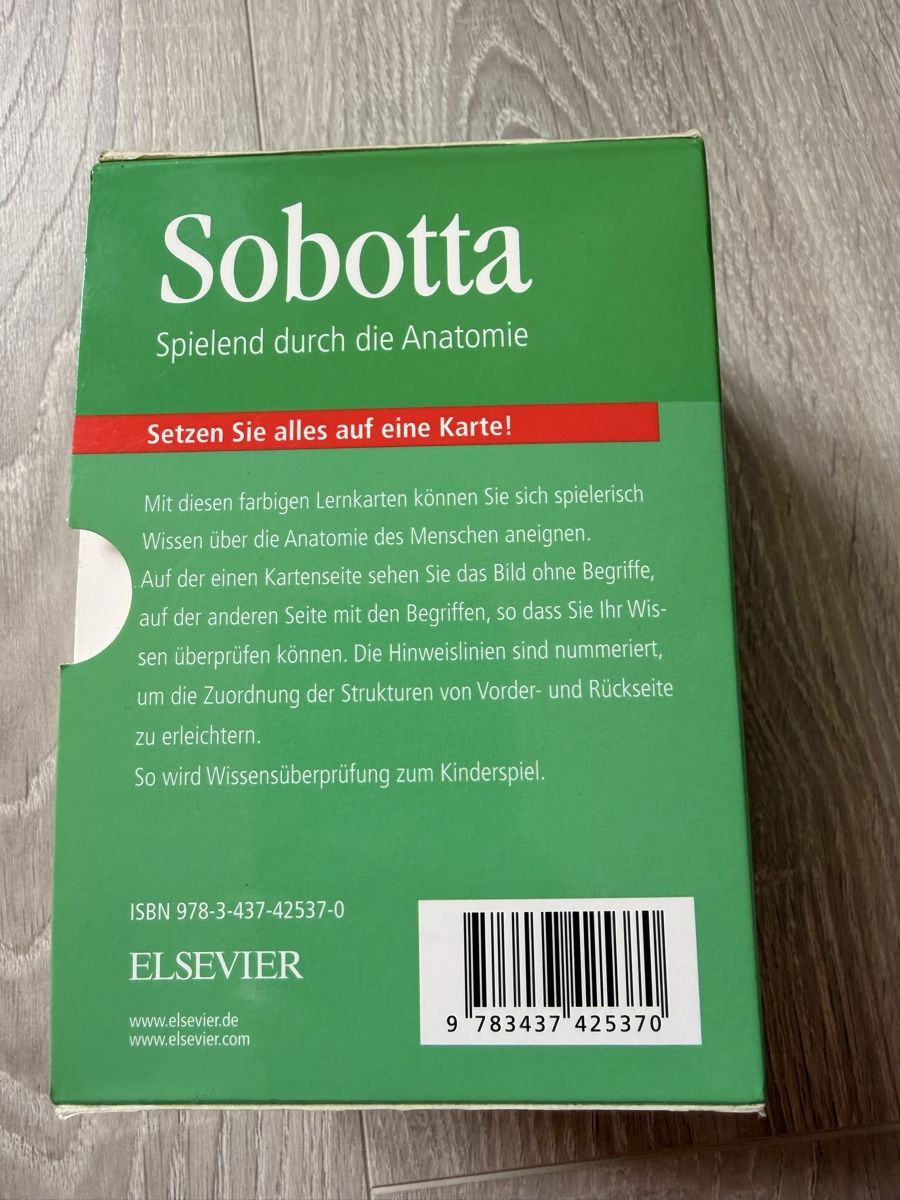 Altro materiale scolastico: Sobotta Lernkarten Anatomie  – Usato da Nussbaumen AG venduto da nad_lq9s 1