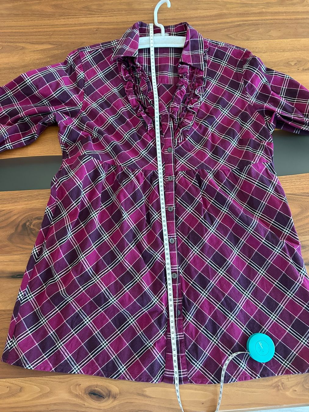 Camicette: Karierte Bluse Gr. 44 in Violett / Beere – Usato da Dietikon venduto da iksan 2