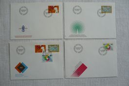 1985 4 FDC Sondermarken II Satz & Einzelmarken SBK 717 - 719