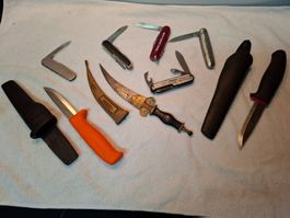 gebrauchte Messer, Taschenmesser Sackmesser - Konvolut