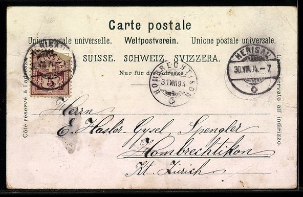 Cartoline postali: Litho Herisau, Heinrichsbad, Krankenhaus – Usato da Berlin venduto da bartko-reher 1