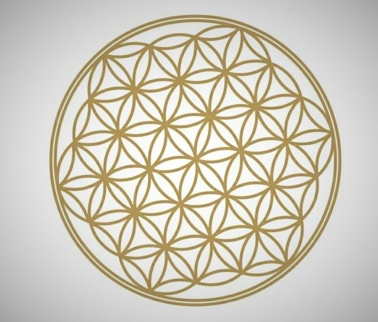 Blume Des Lebens Aufkleber Gold - 40 Stück Energieaufkleber 3,5cm