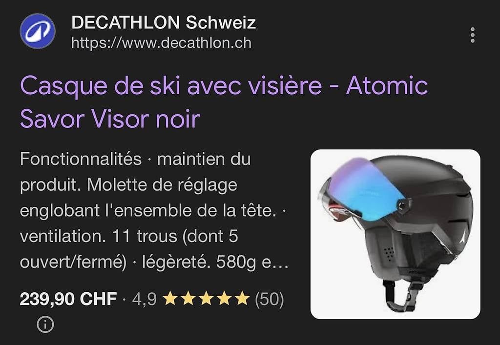 Caschi: Casque de ski Atomic taille M 55-59cm – Usato da Ste-Croix venduto da Loic_danzii 4
