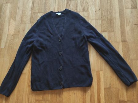 Strickjacke dunkelblau blau Gr. S, Hessnatur, 100% Baumwolle