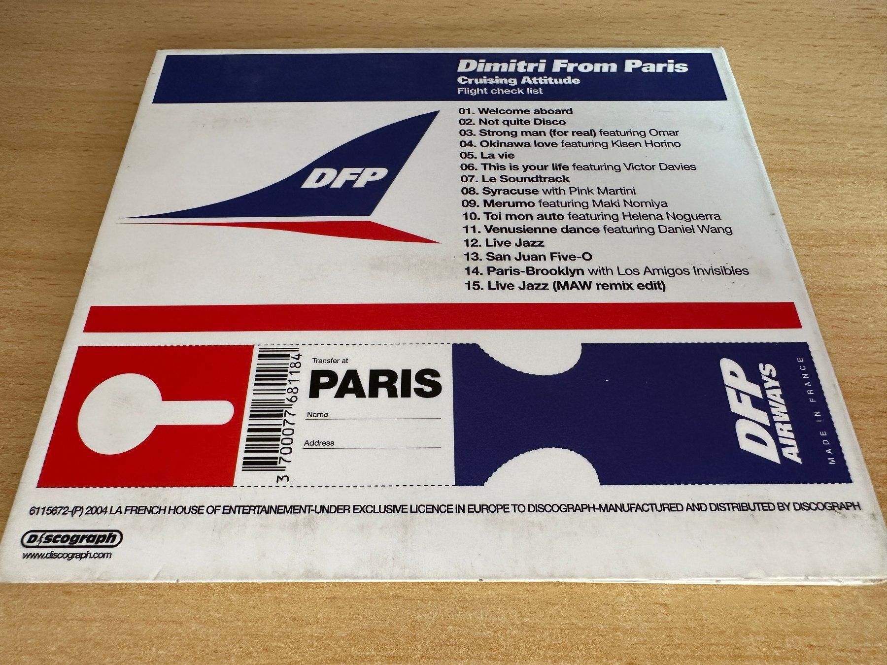CD: Dimitri From Paris – Cruising Attitude – Usato da Rikon im Tösstal venduto da Alpenmutz 1