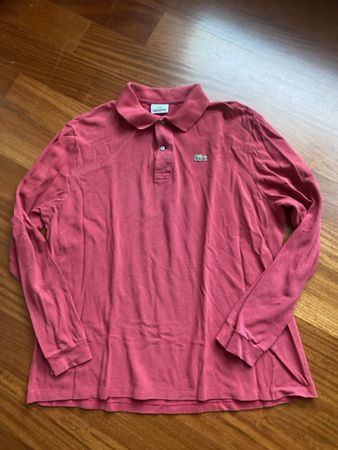 Lacoste Poloshirt langarm rot Grösse 6 gebraucht