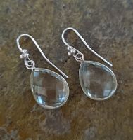 925 Silber Ohrhänger mit grünem Amethyst - neu und ungetr.