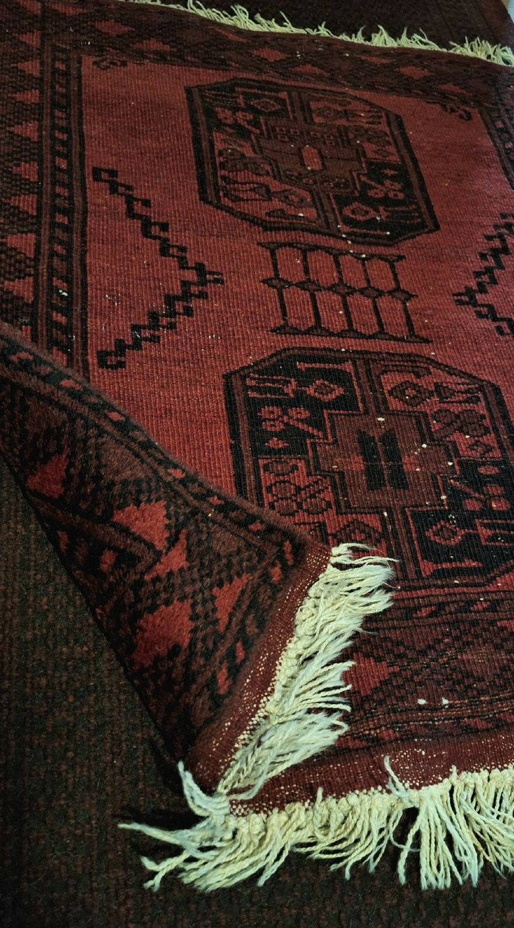 Tappeti: 83x97.5 dunkelroter Afghan Teppich – Usato da Emmenbrücke venduto da abu_9mj8 3