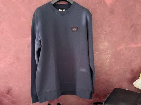 Bally-Pullover klassisch Marineblau G 50 Baumwolle hochwert