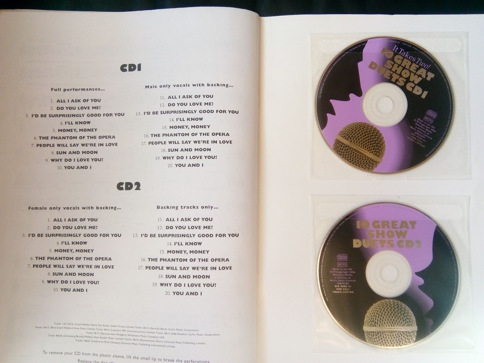 Libri: It Takes Two - 10 Great Show Duets  include 2 CDs   ©'2007 – Usato da St. Gallen venduto da elk2020 8