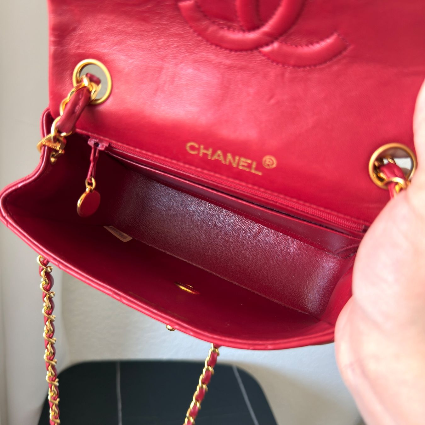 Chanel Borse da donna: RARE Authentique Sac CHANEL Timeless Square rouge – Usato da Carouge GE venduto da loveluxury 5