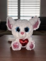 Nici Kuscheltier weiss mit Herz neu mit Etikette
