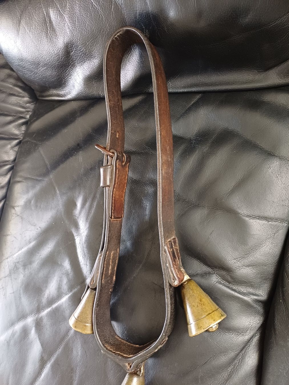 Campanacci mucche: Vintage Pferdegocken mit Ledergurt – Usato da Ebersecken venduto da Napf08 3