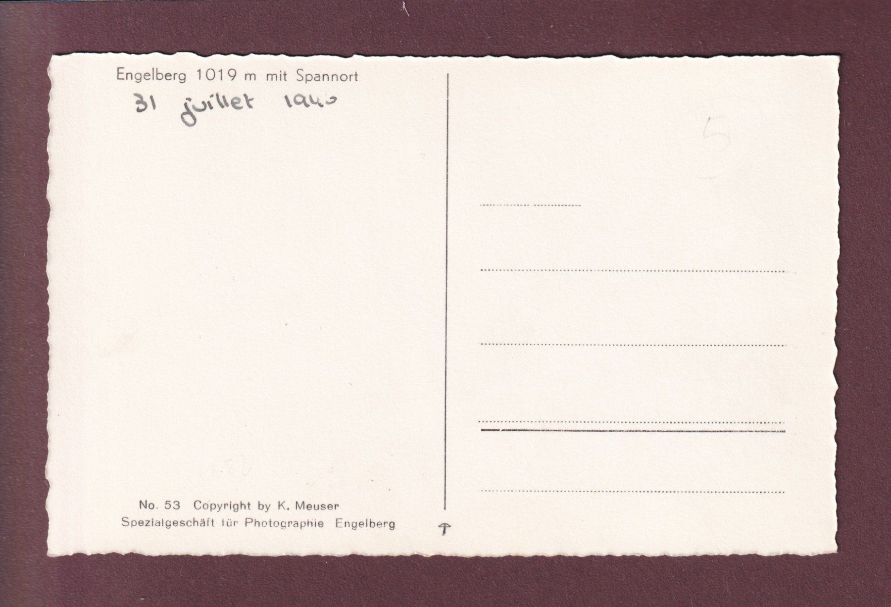Cartoline postali: ENGELBERG - Spannhort – Usato da Pully venduto da nicecards 1