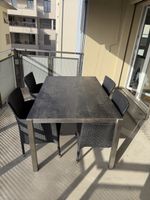 Balkonset Tisch mit 4 Stühlen Wetterfest