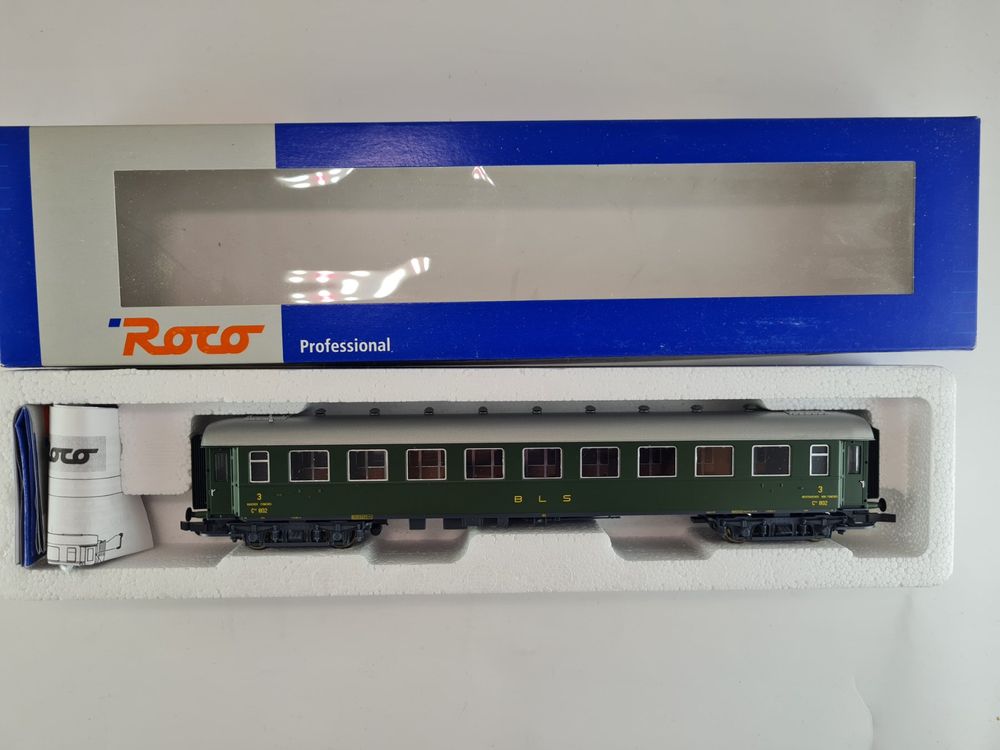 ROCO 45318 BLS Stahlwagen C4ü802 3. Klasse (1) H0 1:87 (Neu (gemäss ...