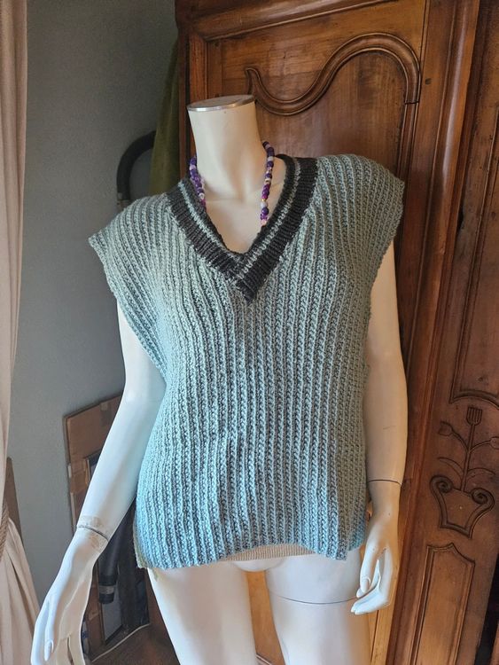 Cathy Daniels Pull en tricot gris métallisé pour femme Glam