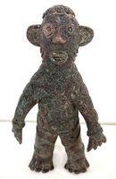 Rarität alte ausdrucksstarke Benin Bronze Skulptur H 20,5 cm